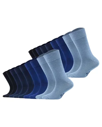 Set de 18 perechi de sosete lungi uni, Albastru