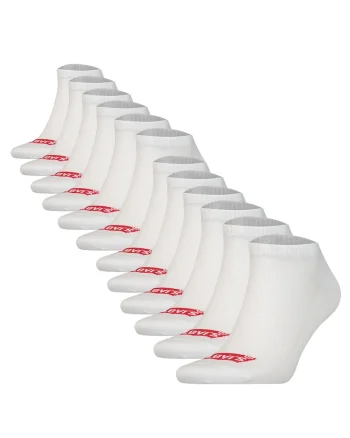 Set de 12 perechi de sosete unisex scurte cu logo, Alb