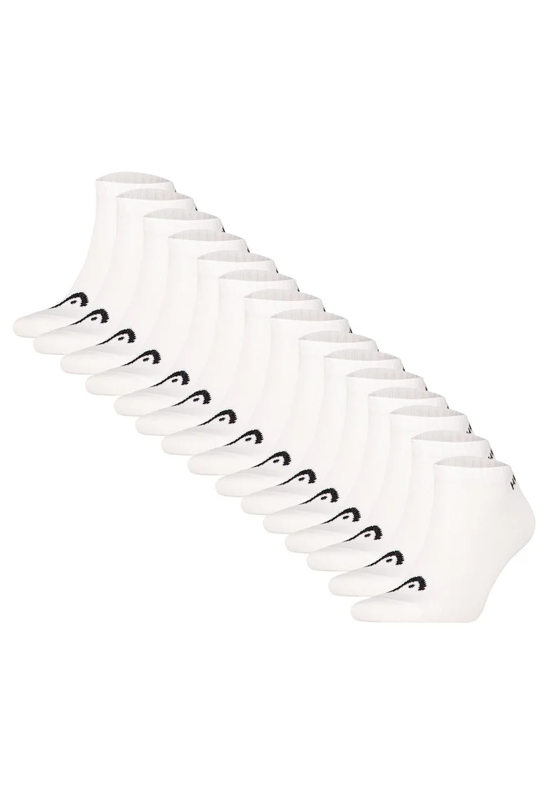 Set de 15 perechi de sosete scurte unisex All Sports, Alb