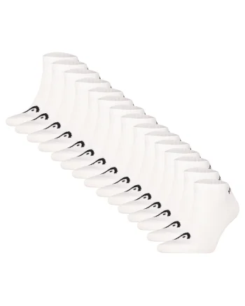 Set de 15 perechi de sosete scurte unisex All Sports, Alb