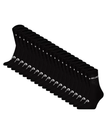 Set de 20 de perechi lungi unisex de sosete cu logo, Negru