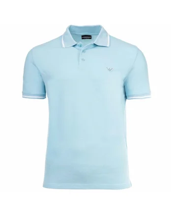 Tricou polo din pique Essential, Albastru deschis