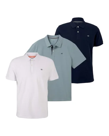 Set de 3 tricouri polo, Multicolor