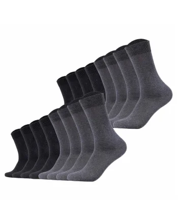 Set de 16 perechi de sosete unisex cu model uni, Gri