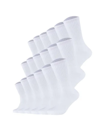 Set de 18 perechi de sosete lungi Essentials, Alb