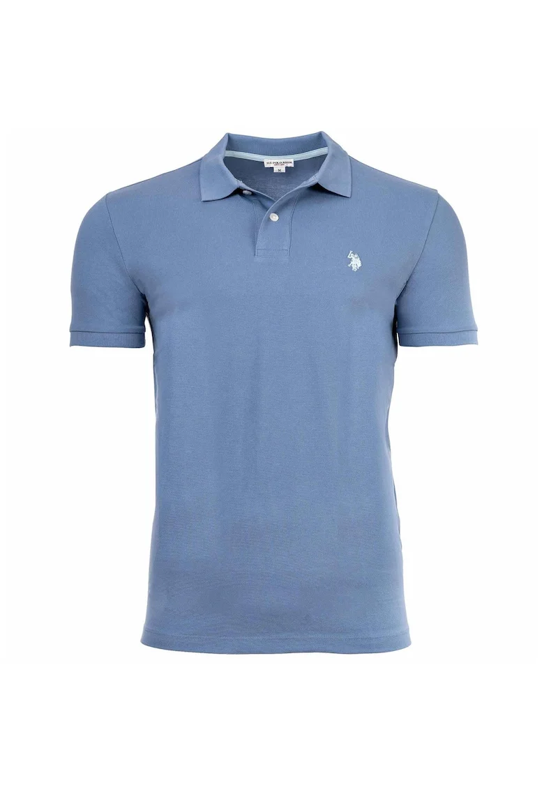 Tricou polo de bumbac, Albastru