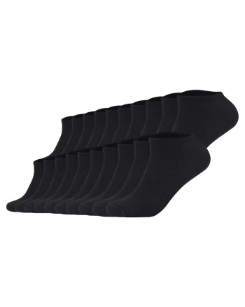 Set de 20 de perechi de sosete unisex pana la glezna, Negru