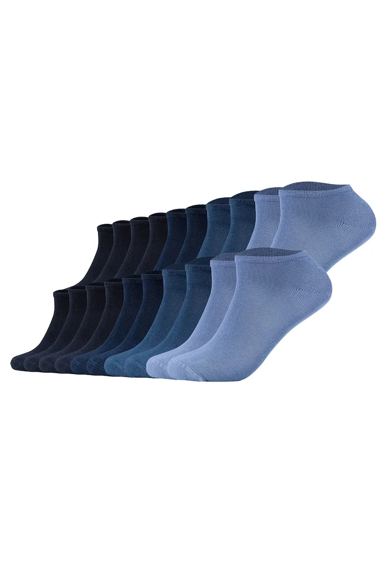 Set de 20 de perechi de sosete unisex pana la glezna, Albastru
