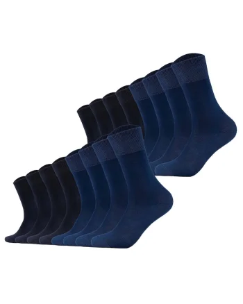 Set de 16 perechi de sosete unisex cu model uni, Bleumarin