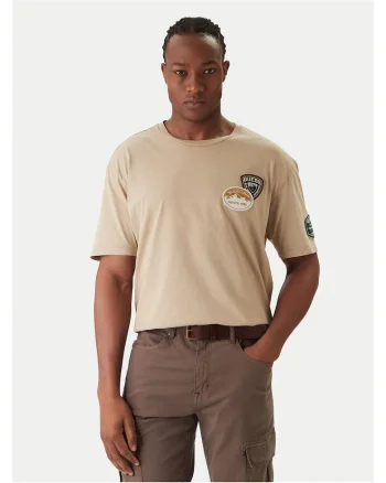 Tricou barbati  bej, bumbac