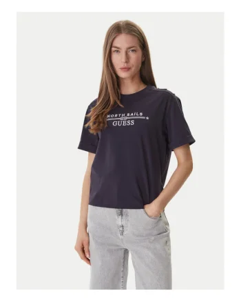 Tricou dama,  bumbac, bleumarin, 95% bumbac, 5% elastan