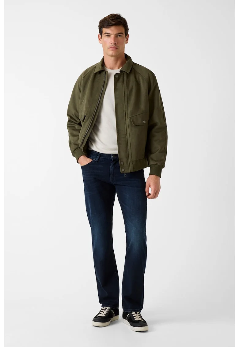Blugi slim fit cu talie medie, Albastru ultramarin