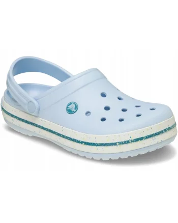 Saboti barbati,  Crocband Speckled Band Clog, albastru Blue Frost, marimea 48-49, material Croslite, talpa antiderapanta