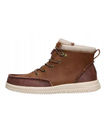 Ghete barbatesti, Hey Dude, Bradley Classic Tumbled, maro cognac, marimea 45, cu sireturi, imblanite