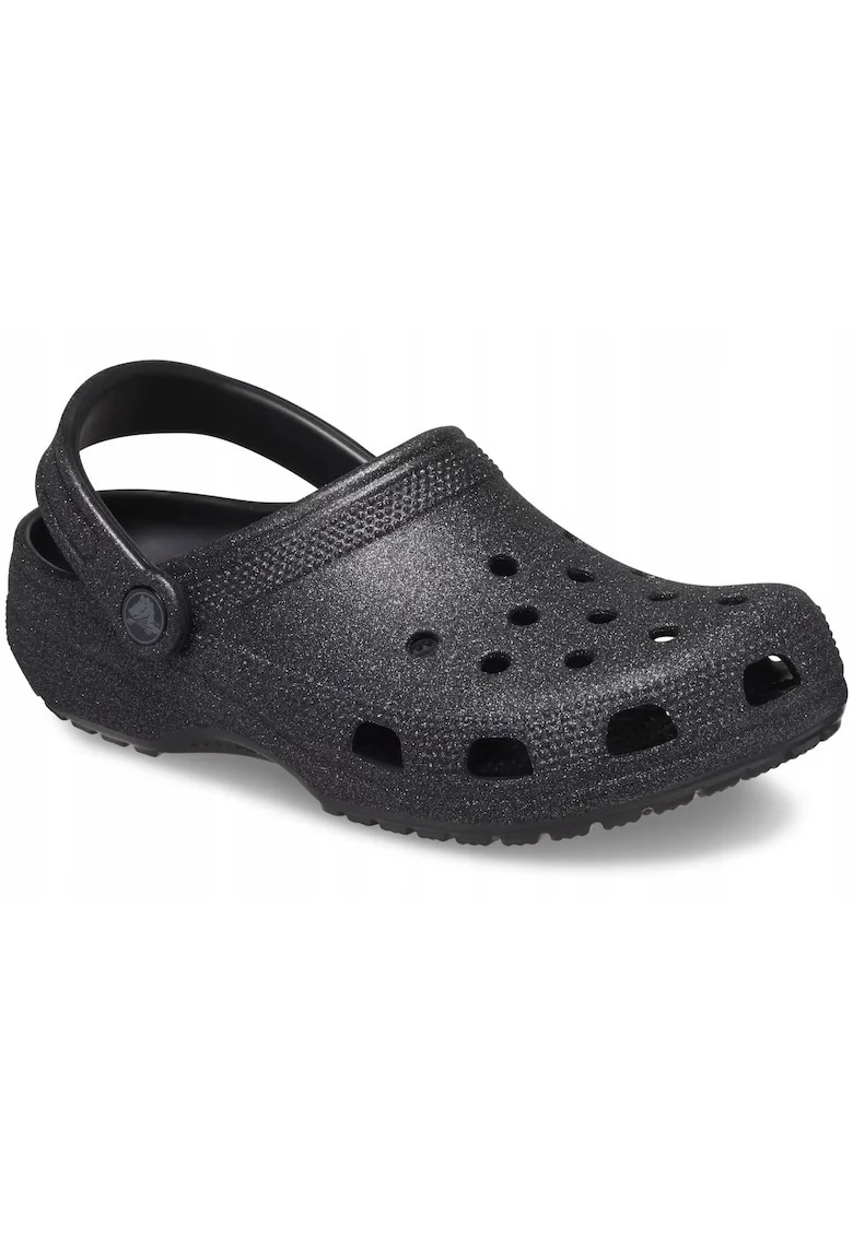 Saboti barbati,  Classic Glitter Clog 205942, negru glitter, marime 48-49, material Croslite, impermeabili