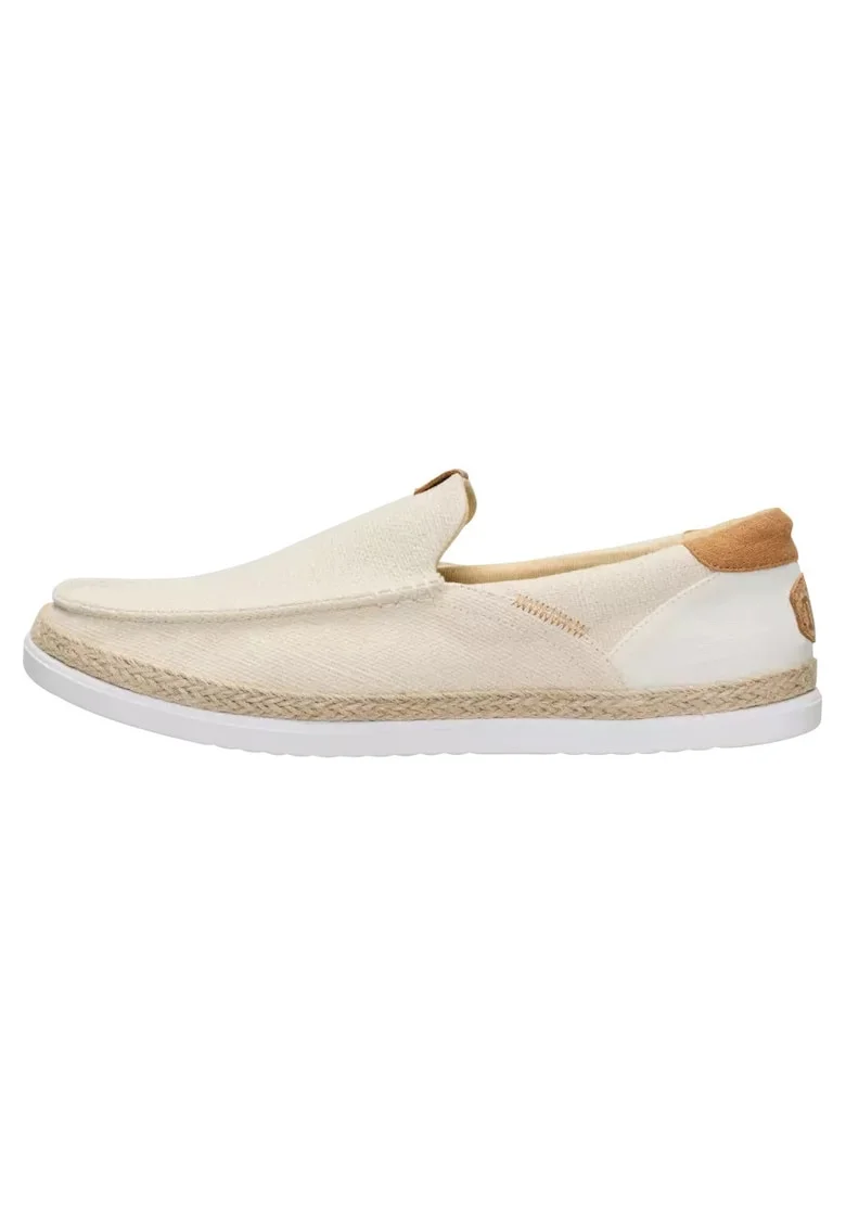 Męskie Lekkie Mokasyny Espadryle Buty Wsuwane Harbor Loafer, Bej