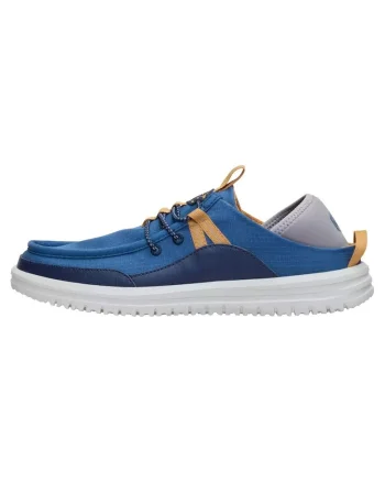 Męskie Lekkie Mokasyny Buty Wsuwane Bradley Blipper Nylon, Albastru