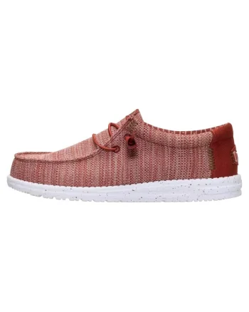Męskie Lekkie Mokasyny Buty Półbuty Wsuwane Wally Stretch Sox, Rosu