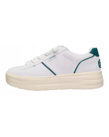 dama, Hey Dude, Karina Dbl Duo Suede, alb bej, platforma 5, Alb