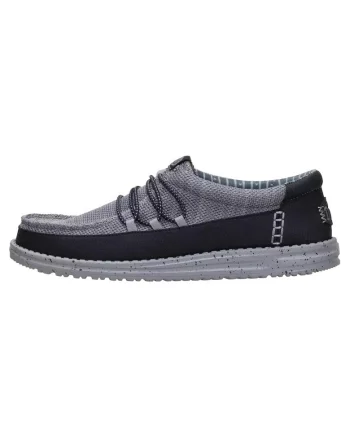 Męskie Lekkie Mokasyny Buty Wsuwane Wally Guard Stretch Sox, Gri