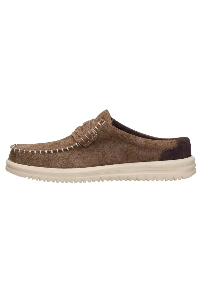 Męskie Lekkie Buty Mokasyny Wsuwane Zamszowe Wally NXT Mule, Maro