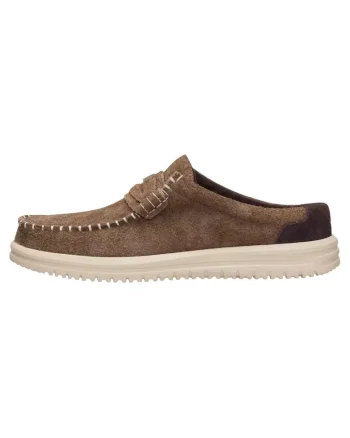 Męskie Lekkie Buty Mokasyny Wsuwane Zamszowe Wally NXT Mule, Maro