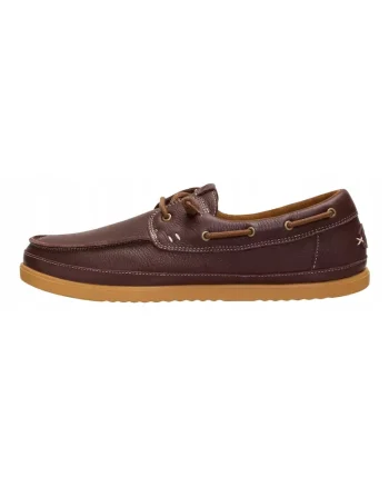 Męskie Skórzane Wygodne Mokasyny Harbor Lo Craft Leather, Maro