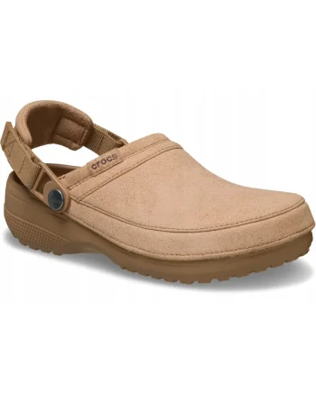 Saboti barbati,  Classic Crafted Vegan Suede Clog 211930, maro Milk Chocolate, Maro