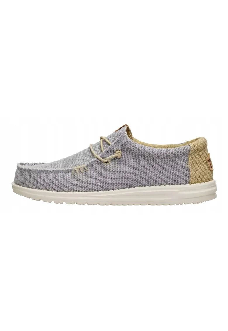 Męskie Lekkie Mokasyny Buty Wsuwane Wally Braided, Gri
