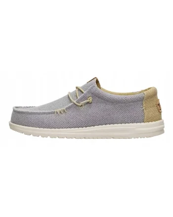 Męskie Lekkie Mokasyny Buty Wsuwane Wally Braided, Gri