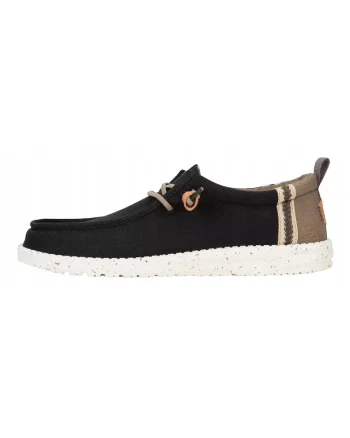 Męskie Lekkie Mokasyny Buty Półbuty Wsuwane Wally Summer Linen, Negru