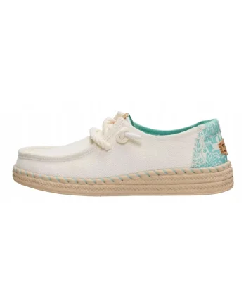 Mocasini Dama, Hey Dude, Wendy Espadrille Hibiscus, Bej
