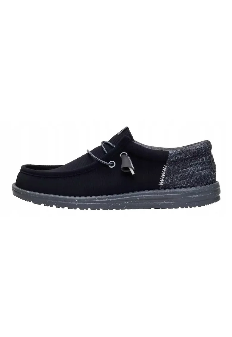 Męskie Oddychające Wygodne Mokasyny Wally Funk Multi Mesh, Negru