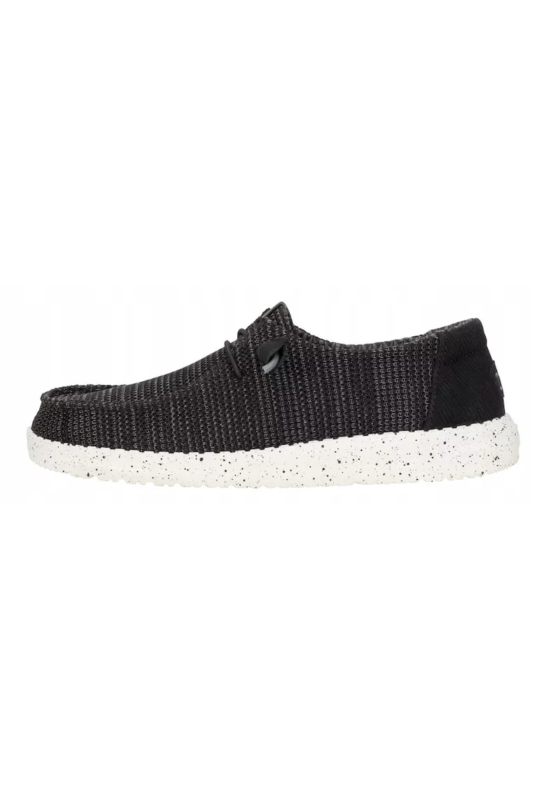 Mocasini Dama, Hey Dude, Wendy Stretch Sox, negru alb, marimea