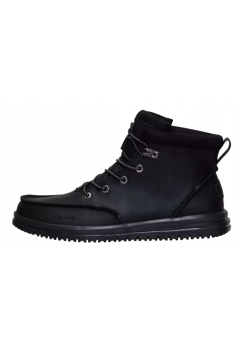 Ghete barbatesti, Hey Dude, Bradley Classic Tumbled, negre, marimea 47, cu siret, captusite