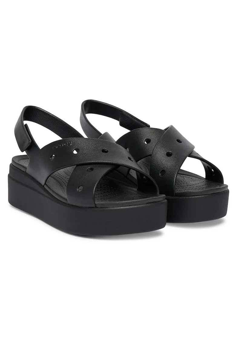 Sandale dama,  plastic, negru,