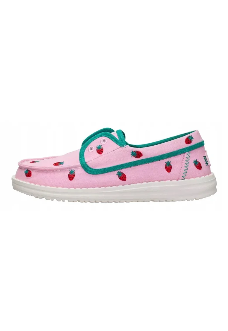Mocasini Dama, Hey Dude, Wendy Cru Embroidered, roz, Roz