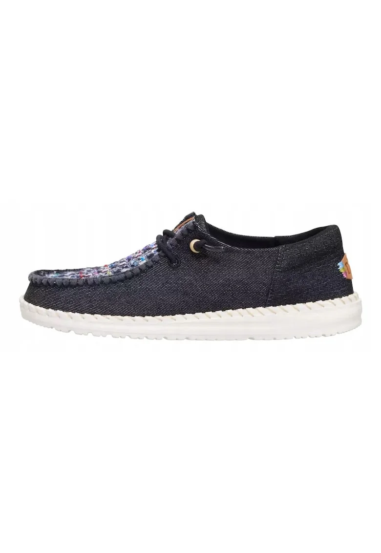 Mocasini Dama, Hey Dude, Wendy Funk Crafted Tweed, negri, Negru