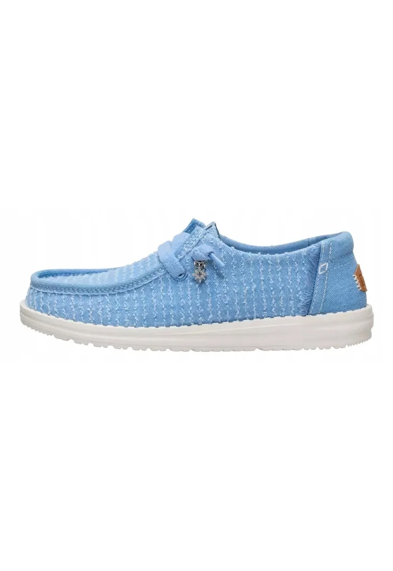 Mocasini Dama, Hey Dude, Wendy Frayed Canvas, albastru, Albastru
