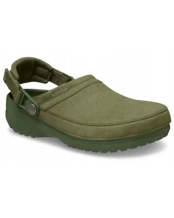 Saboti barbati,  Classic Crafted Vegan Suede Clog 211930, khaki, marime 46-47, 28.8 cm, Croslite