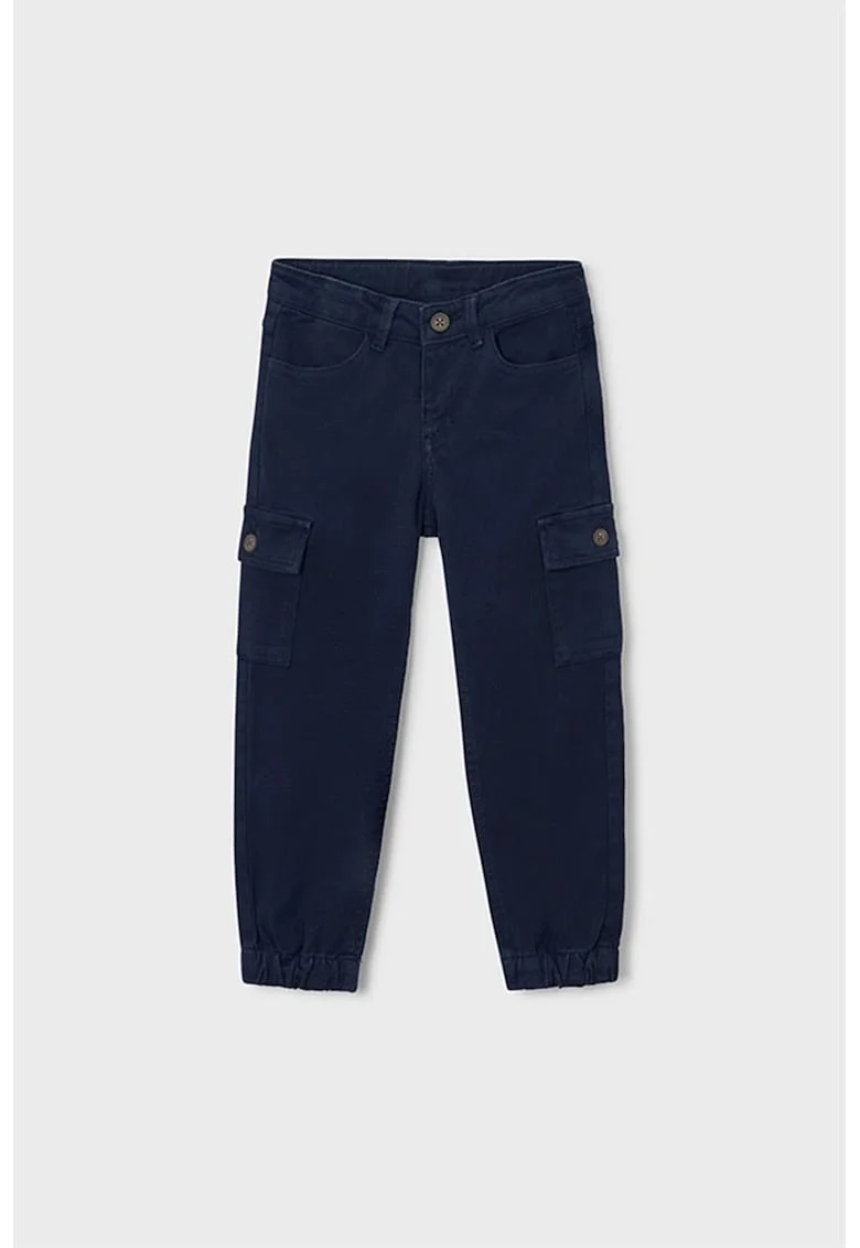 Pantaloni cargo regular fit cu talie medie, Albastru ultramarin