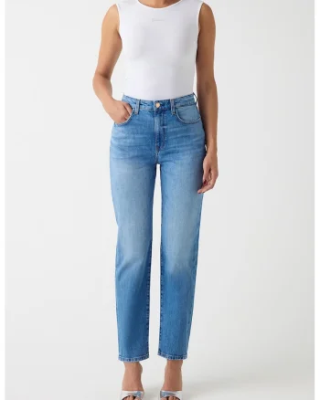 Blugi mom fit, Albastru deschis