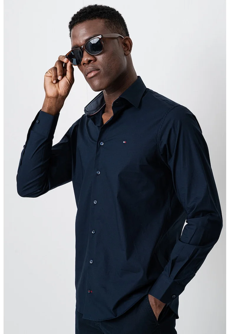 Camasa regular-fit cu logo, Albastru ultramarin