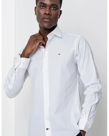 Camasa regular-fit cu logo, Alb