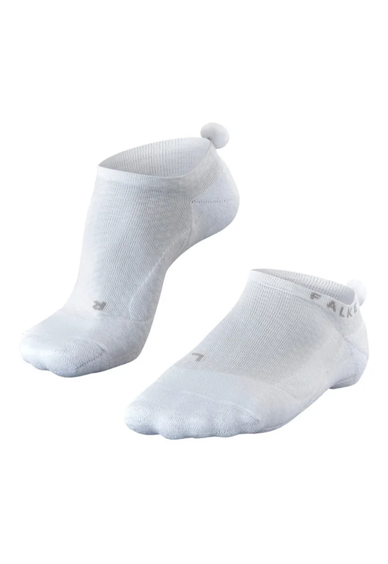 Sosete foarte scurte cu ciucure, pentru golf GO2 Pompom, Alb