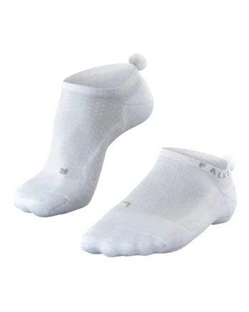 Sosete foarte scurte cu ciucure, pentru golf GO2 Pompom, Alb