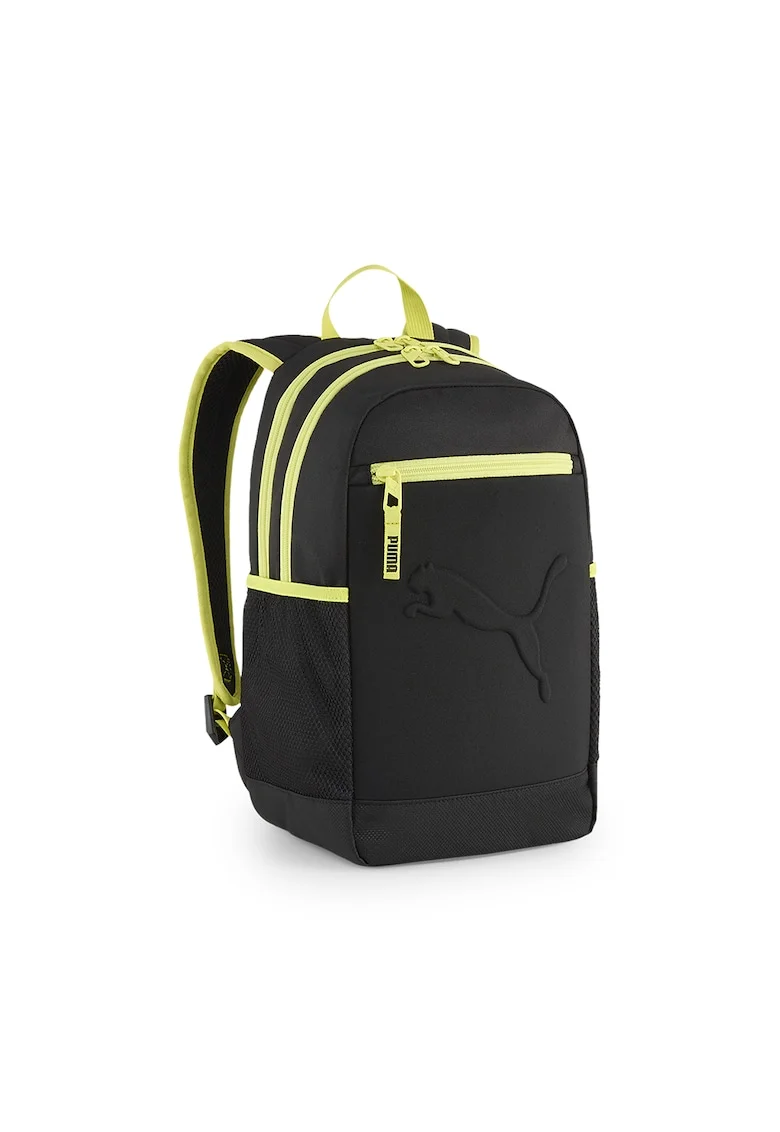 Rucsac mic din material textil cu logo in relief Buzz, Negru/Verde lime
