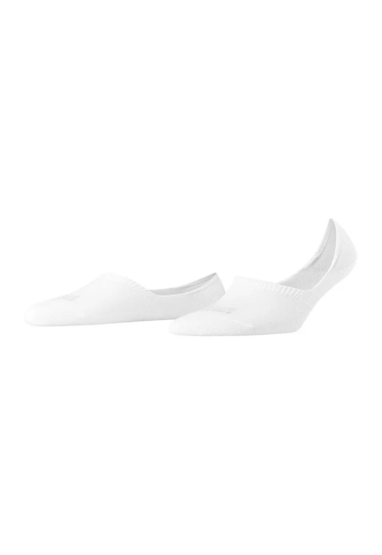 Sosete unisex high-cut foarte scurte cu sistem anti-alunecare Step, Alb