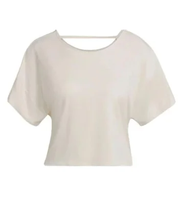 Tricou sport dama  Poliester/Elastan, cu cusaturi plate, alb