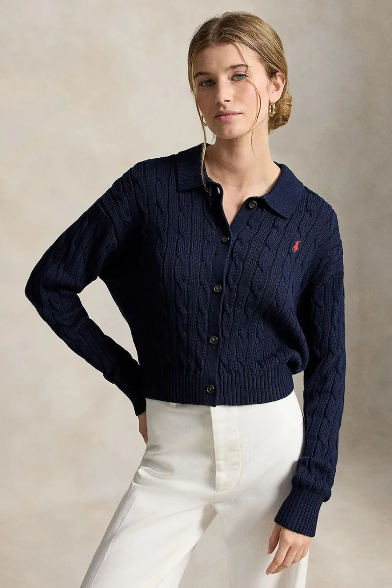 Polo Ralph Lauren cardigan pentru femei din bumbac